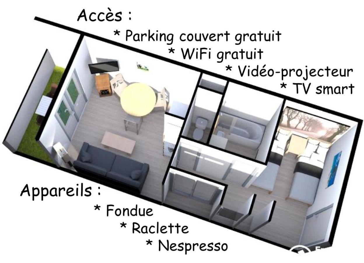 Superb View+Swim Pool+Smart Tv+Netflix+Projector Appartement Huez Buitenkant foto